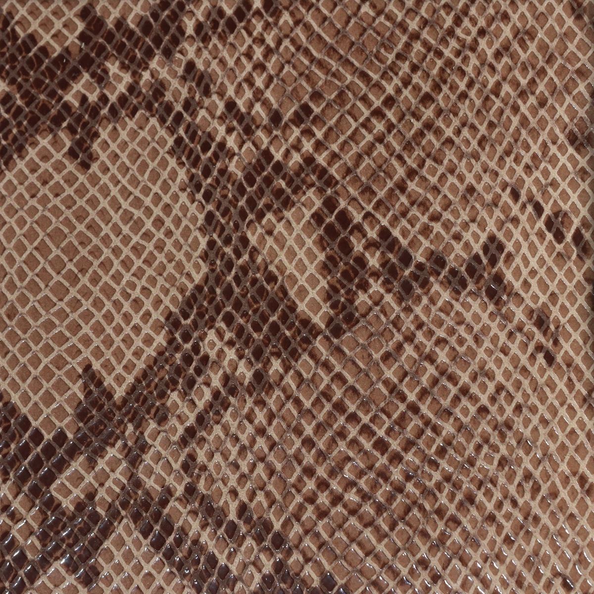 Peau de cuir de chèvre velours imitation reptile - MARRON L25 - Image 4