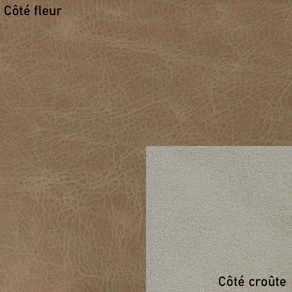 Peau de cuir de vachette ameublement CLUB - BEIGE KRAFT - Image 3