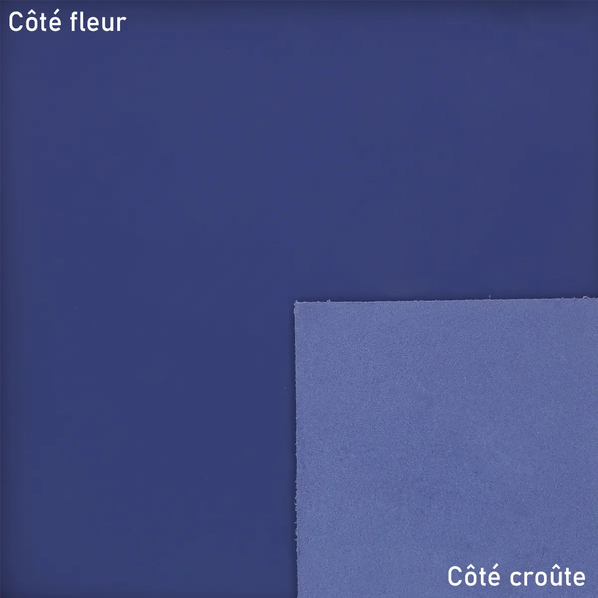 Peau de cuir de vachette effet gommé - BLEU S51 - Image 2