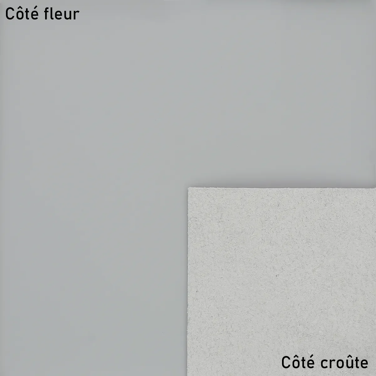 Peau de cuir de vachette effet gommé - GRIS S49 - Image 2