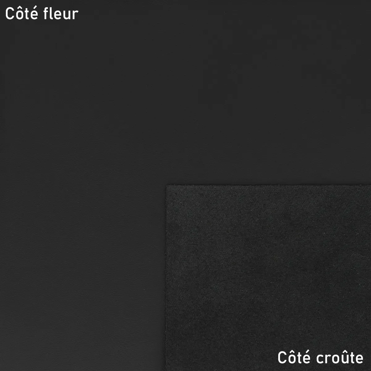 Peau de cuir de vachette lisse - NOIR V01 - Image 2
