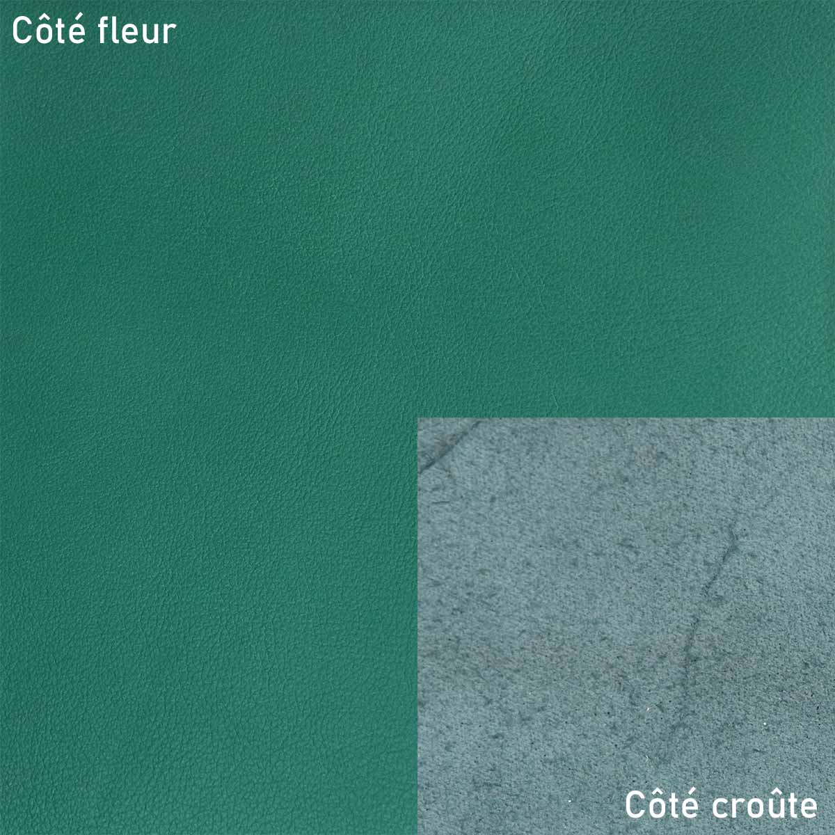 Peau de cuir de vachette lisse - VERT R44 - Image 2