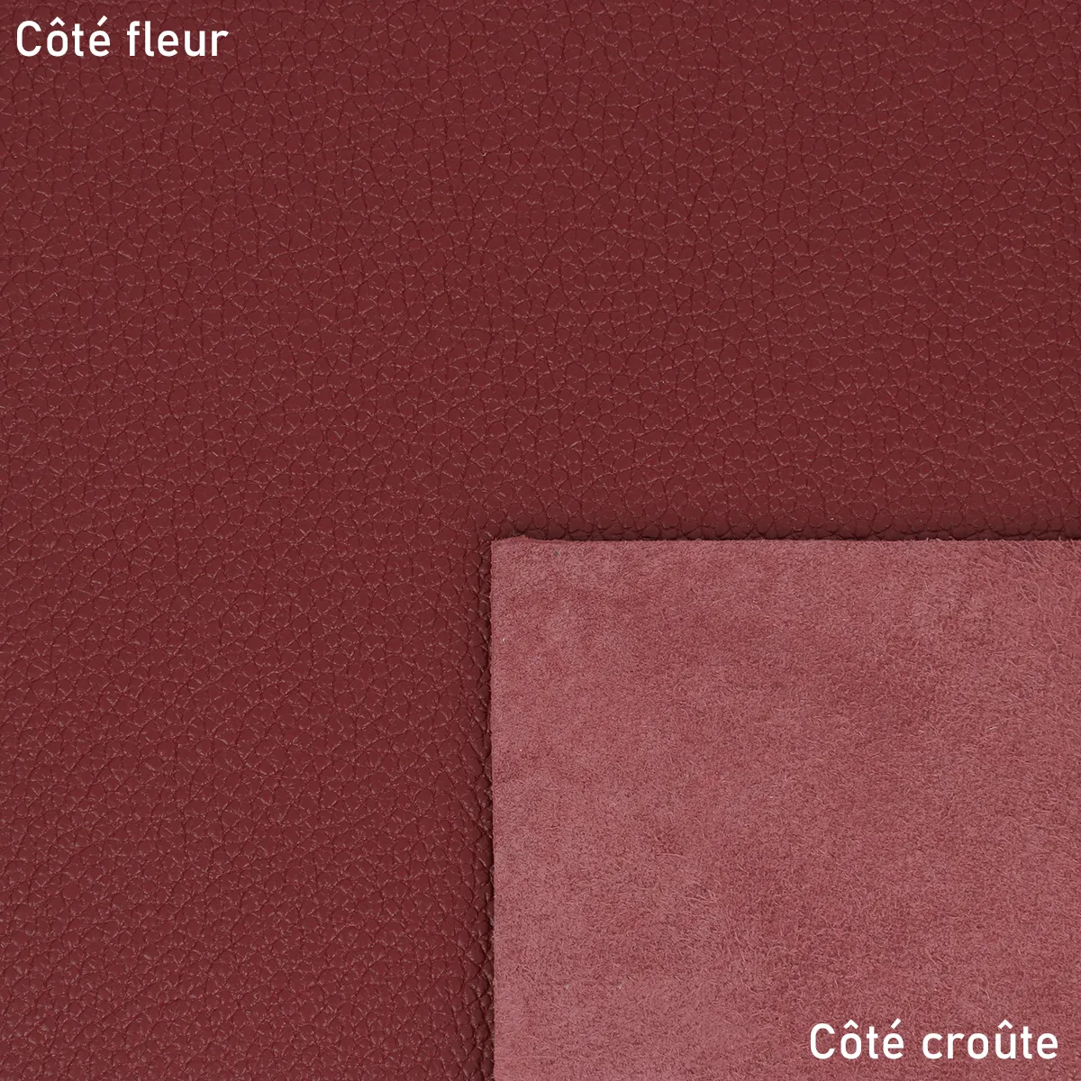 Peau de cuir de vachette OCÉAN - BORDEAUX U65 - Image 2