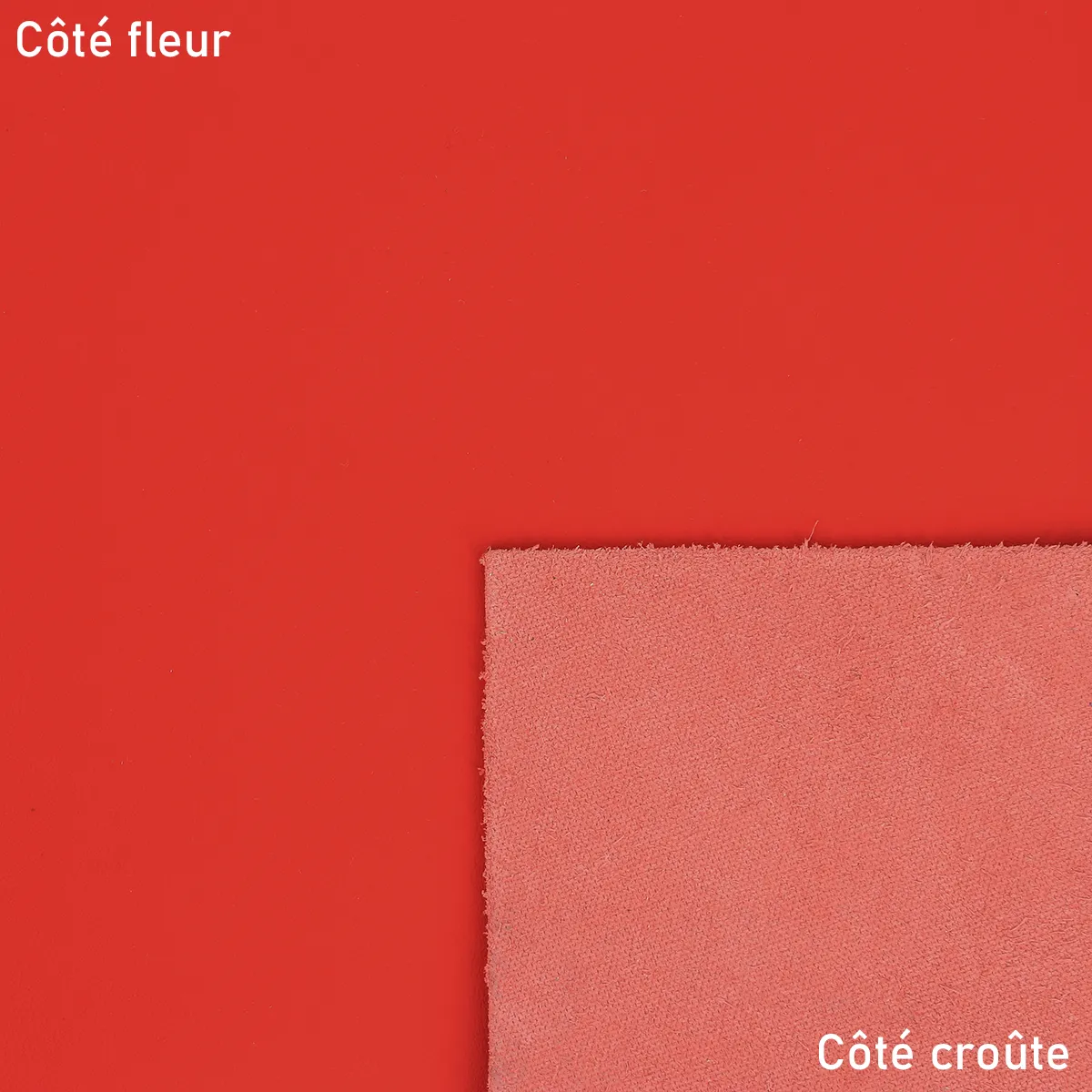 Peau de cuir de vachette VENUS - ROUGE MAT U89 - Image 2