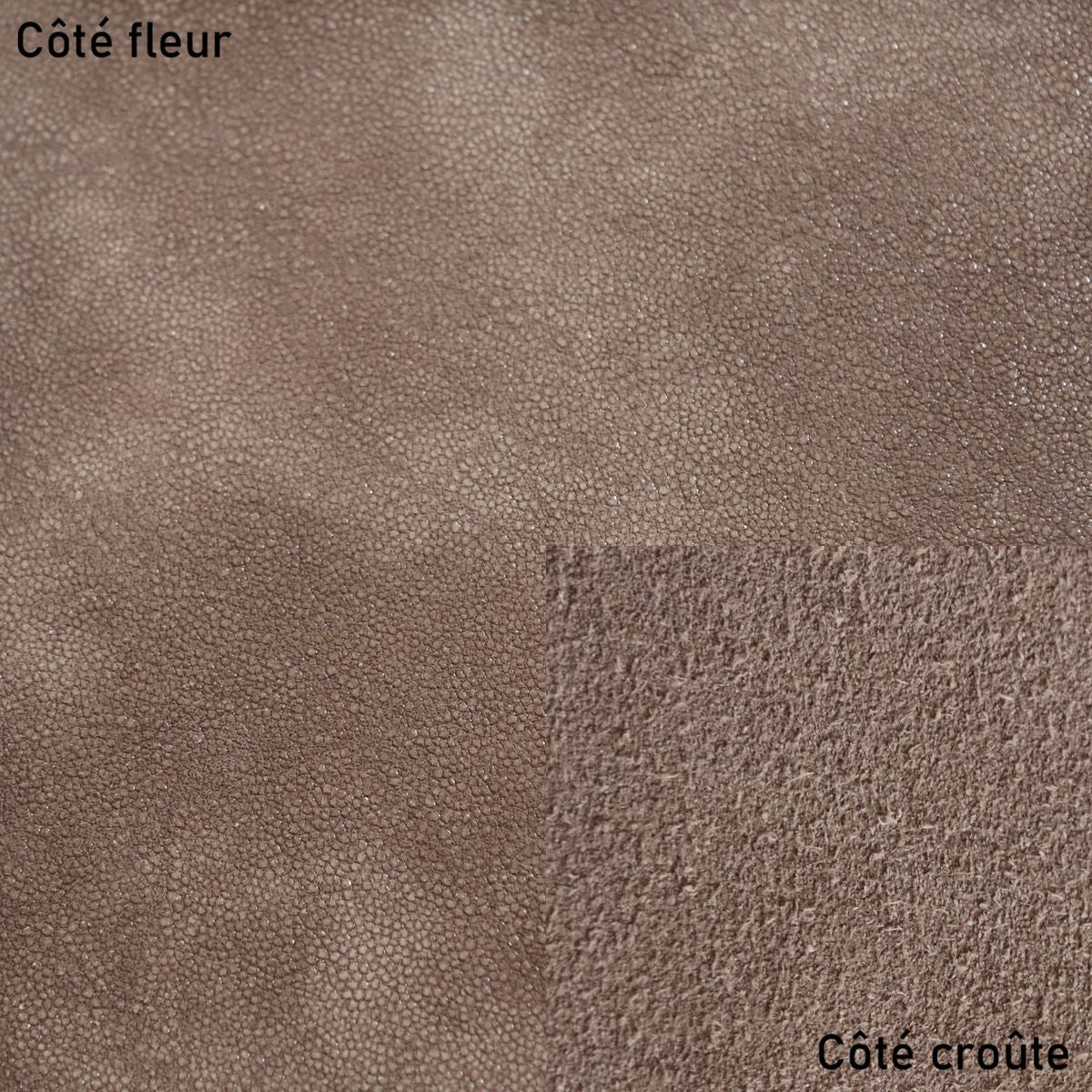 Peau de cuir de veau imitation grain galuchat - TAUPE Fantaisie L96 - Image 2