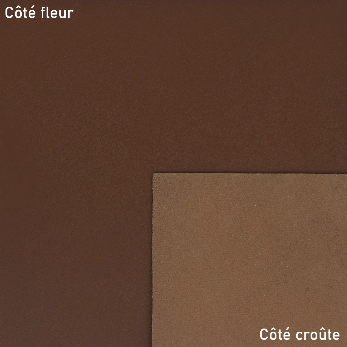 Peau de cuir de veau SATINATO  - MARRON CHÂTAIGNE U67 - Image 2