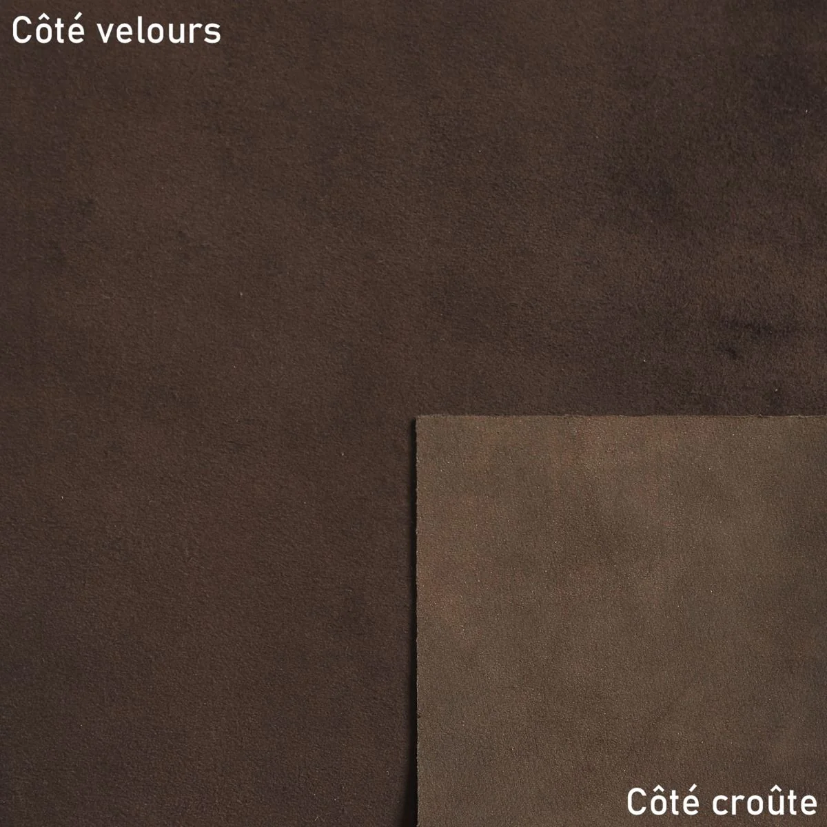 Peau de cuir de veau velours - CHOCOLAT I26 - Image 2