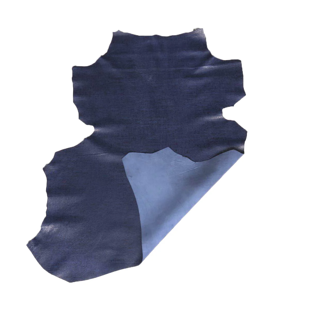 Peau de cuir de chèvre velours fantaisie - BLEU JEANS I94 - Image 3