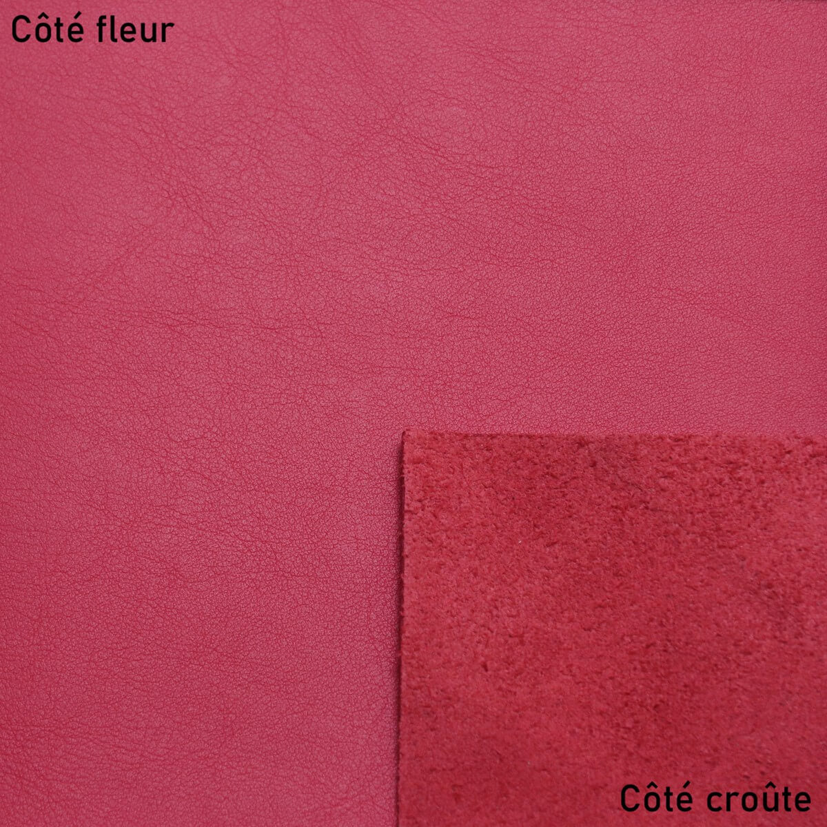 Peau de cuir de veau lisse - ROSE FUCHSIA J15 - Image 3