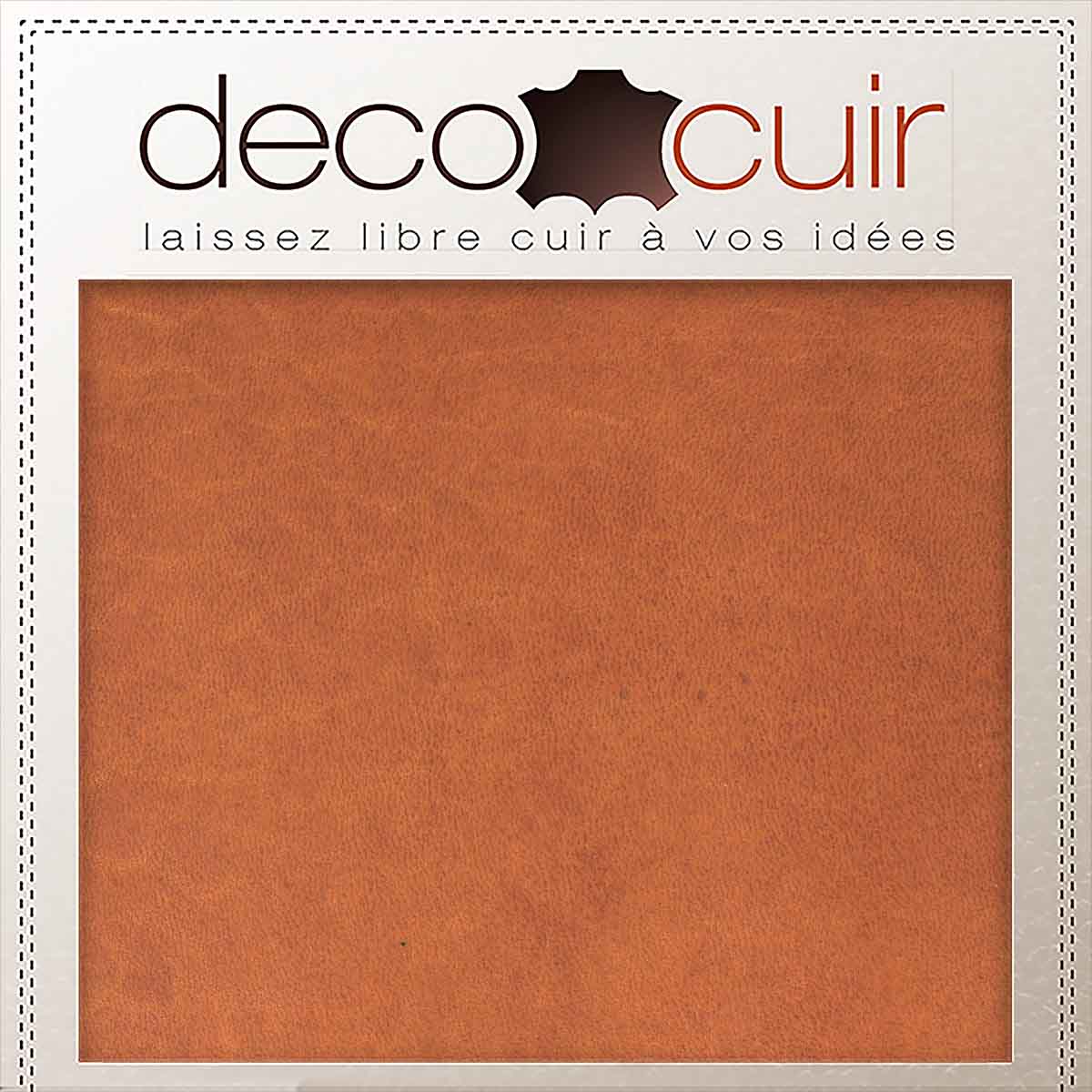 Peau entière de cuir de basane FRANCE - ANILINE - COGNAC BAF02 - Image 4