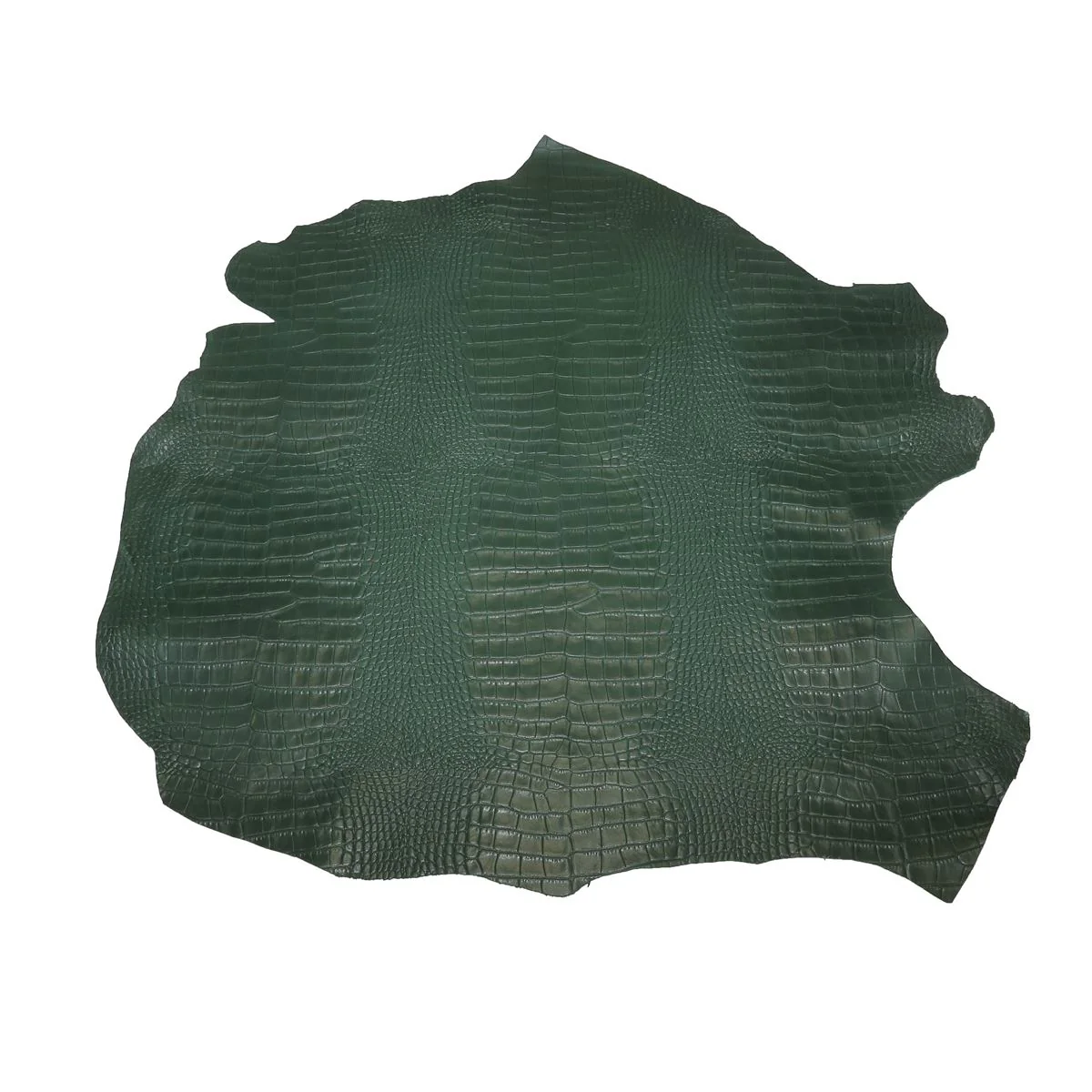 Peau entière de cuir de basane FRANCE imitation Crocodile - ANILINE - VERT BAF17