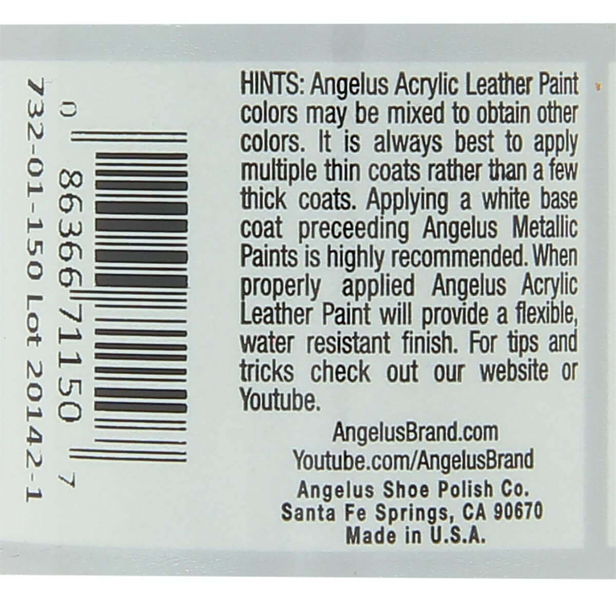 Peinture cuir acrylique Pearlescent - Angelus - Nacré - 29,5 ml  Pacific Blue - 452 - Image 4