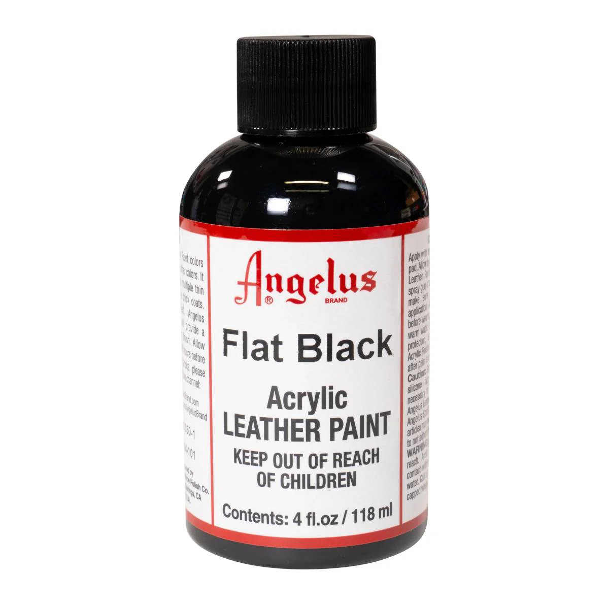 Peinture cuir acrylique - Angelus - Standard - Flat Black - 101 - Image 2