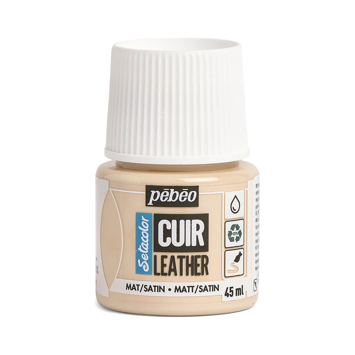 Peinture cuir acrylique Setacolor - 45ml - Pébéo - MAT / SATIN - BEIGE ROSÉ 19