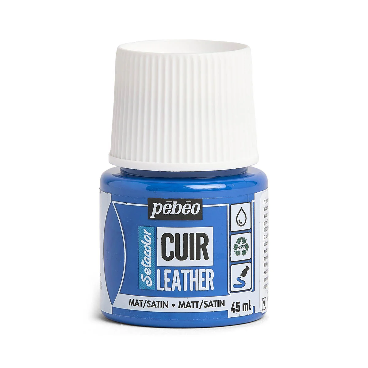 Peinture cuir acrylique Setacolor - 45ml - Pébéo - MAT / SATIN - BLEU OCÉAN 11