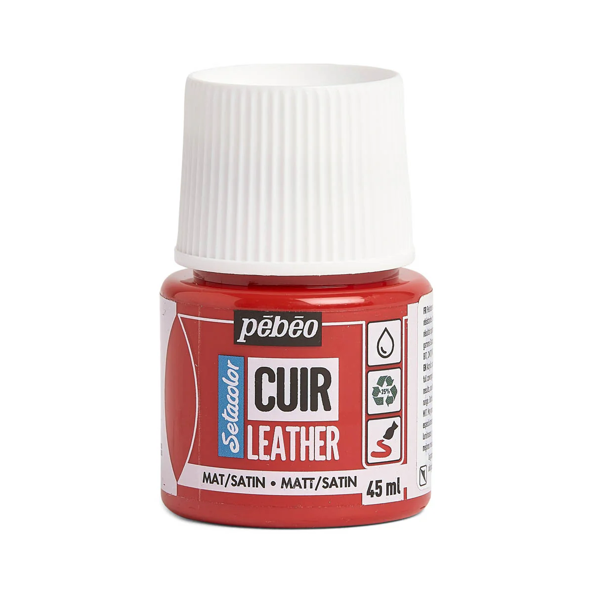 Peinture cuir acrylique Setacolor - 45ml - Pébéo - MAT / SATIN - ROUGE INTENSE 05