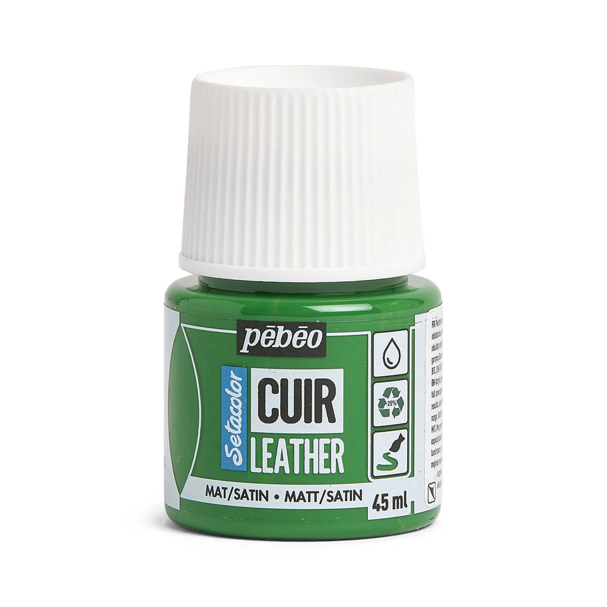 Peinture cuir acrylique Setacolor - 45ml - Pébéo - MAT / SATIN - VERT CACTUS 16