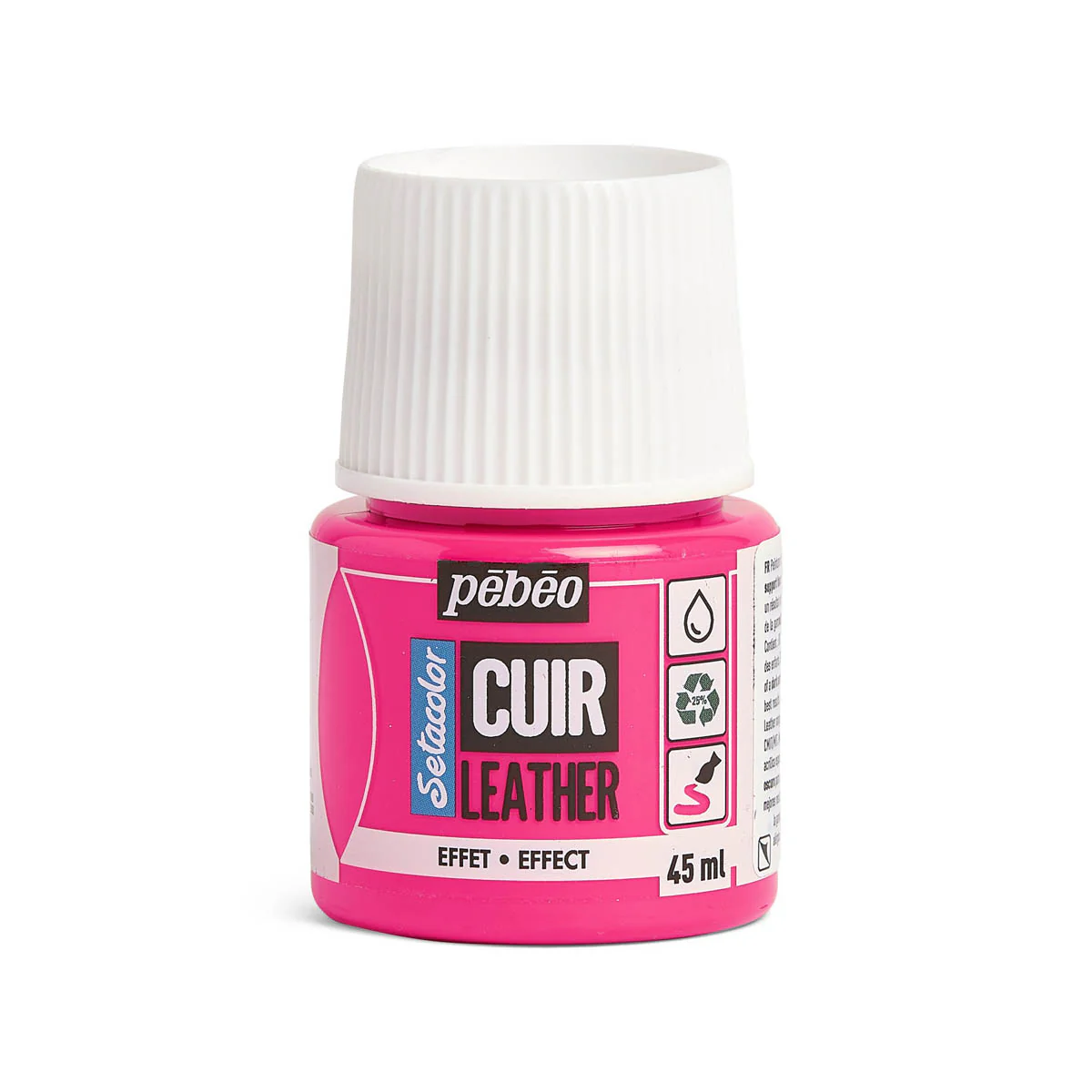 Peinture cuir acrylique Setacolor - 45ml - Pébéo - ROSE FLUO 48