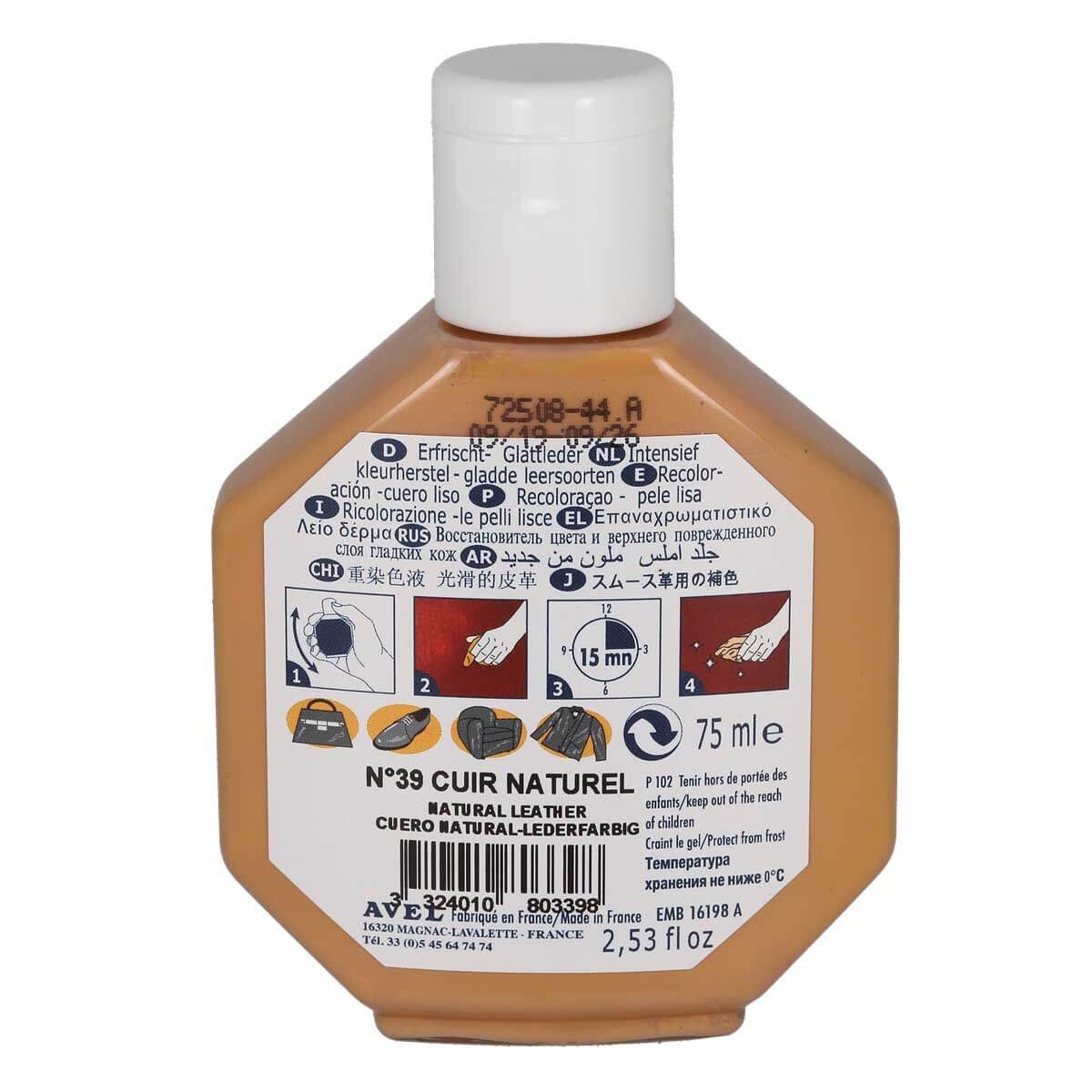 Recolorant pour cuir Juvacuir 75 ml Saphir - CUIR NATUREL 39 - Image 4