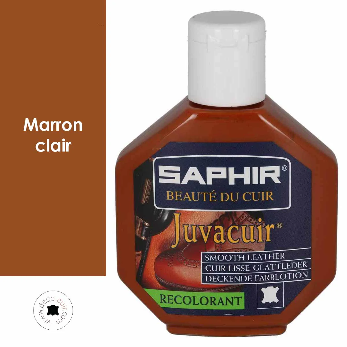 Recolorant pour cuir Juvacuir 75 ml Saphir - MARRON CLAIR 03