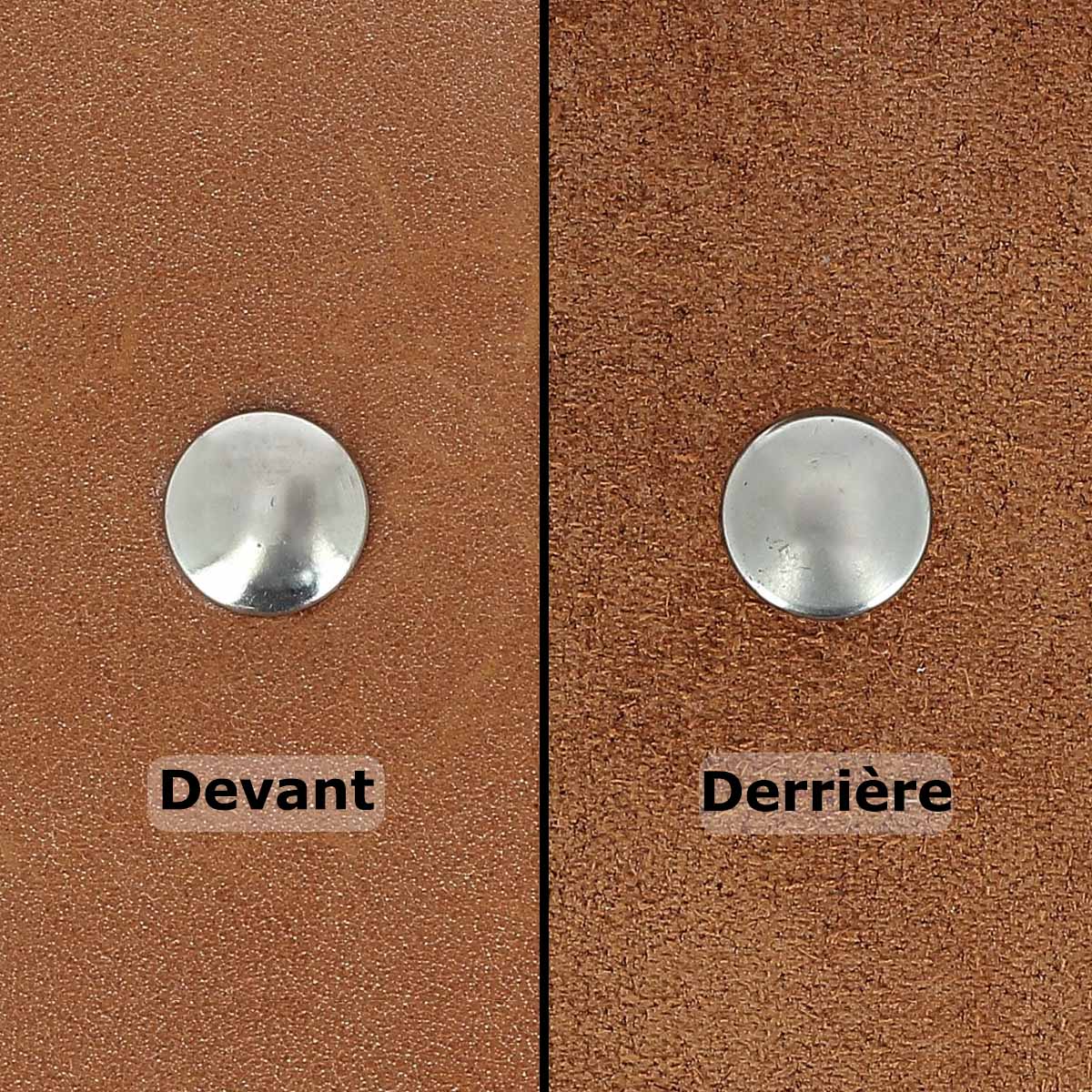 Lot de rivets moyen DOUBLE CALOTTE en laiton (T4 LONG) - Image 2