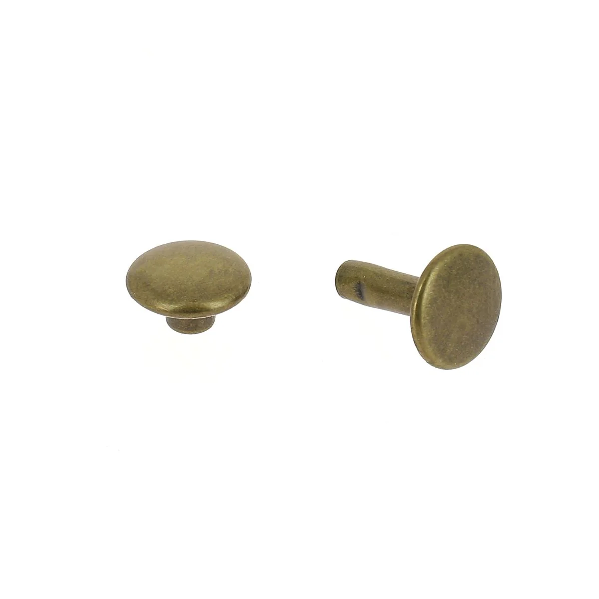 Lot de rivets moyen DOUBLE CALOTTE en laiton (T4 LONG) - Image 3