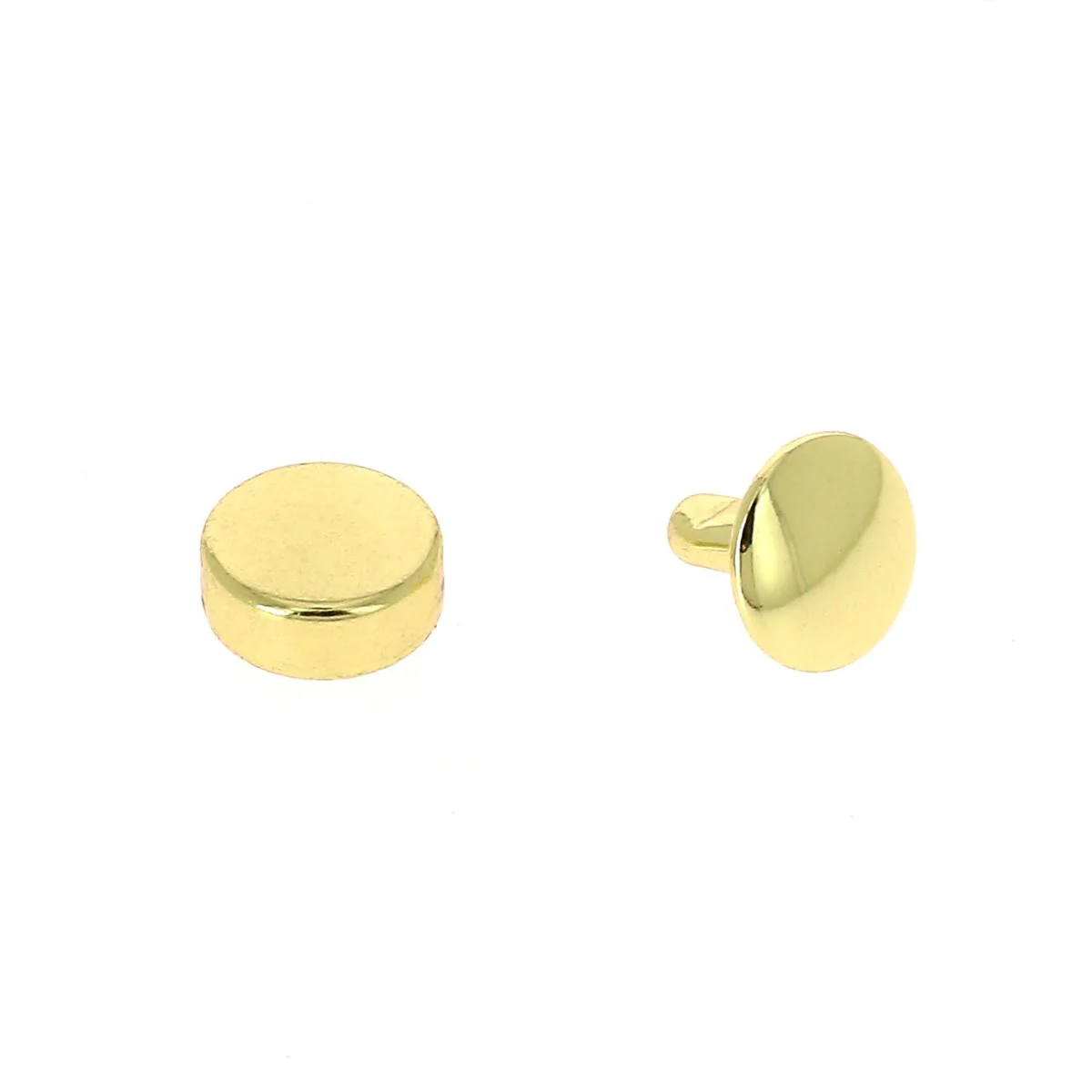 Lot de 100 moyens rivets DOUBLE CALOTTE en acier - Tête plate - 9mm - Image 5