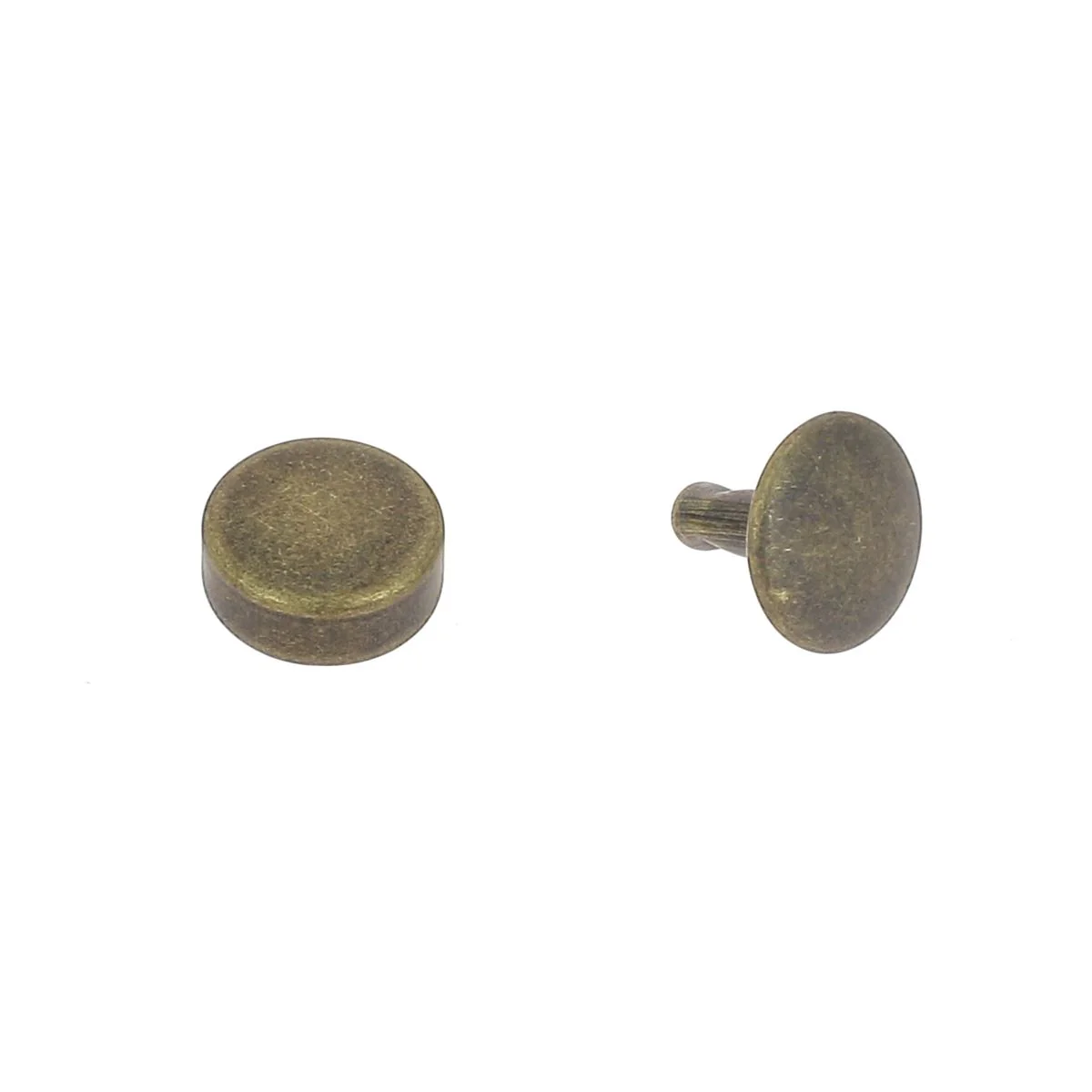 Lot de 100 moyens rivets DOUBLE CALOTTE en acier - Tête plate - 9mm - Image 6