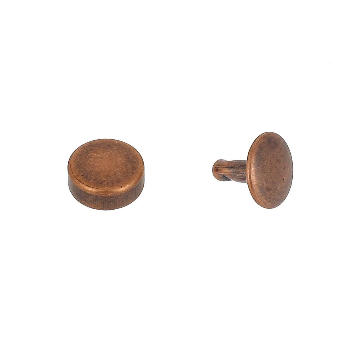 Lot de 100 moyens rivets DOUBLE CALOTTE en acier - Tête plate - 9mm - Image 8