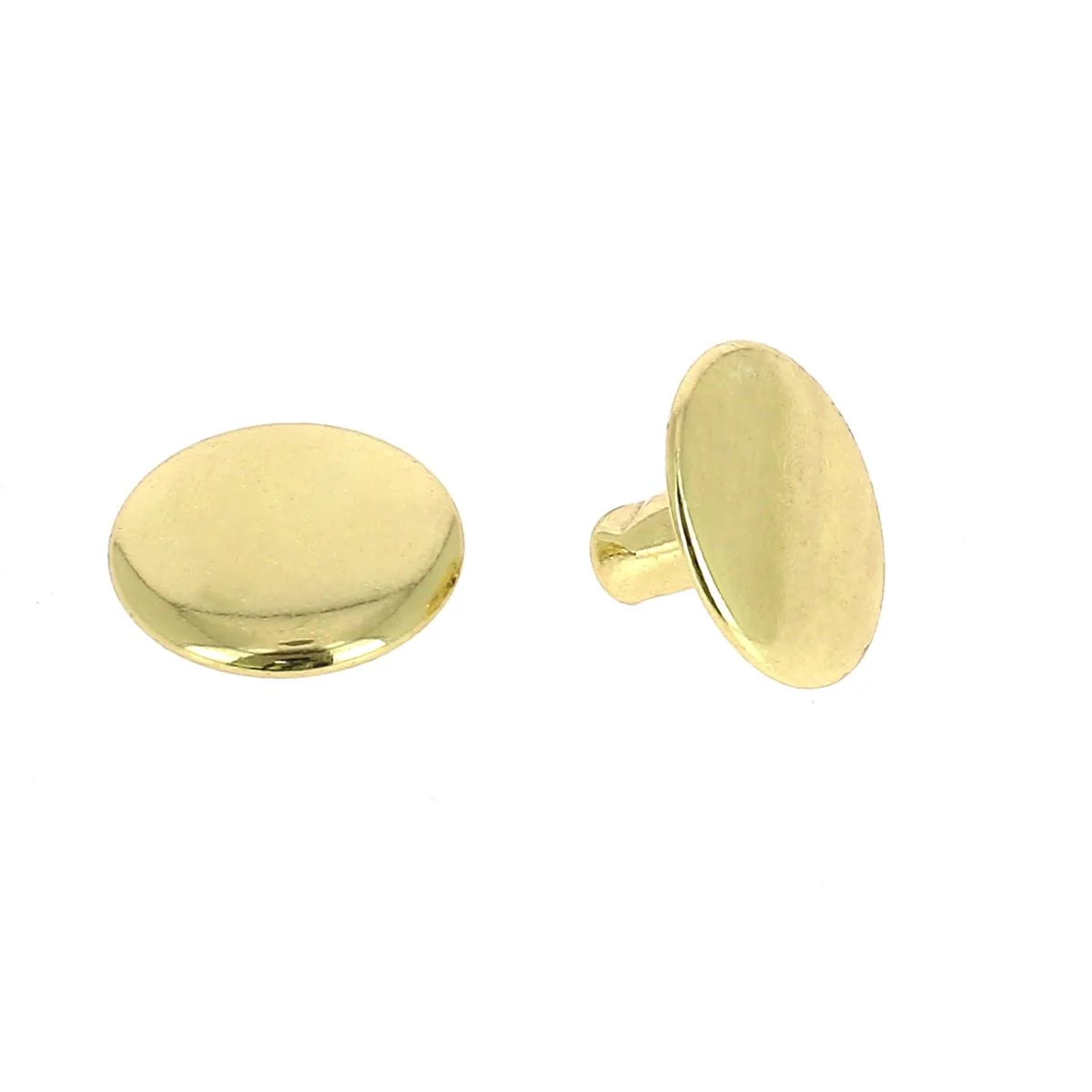 Lot de 100 gros rivets DOUBLE CALOTTE en acier (T7 COURT) - Image 2