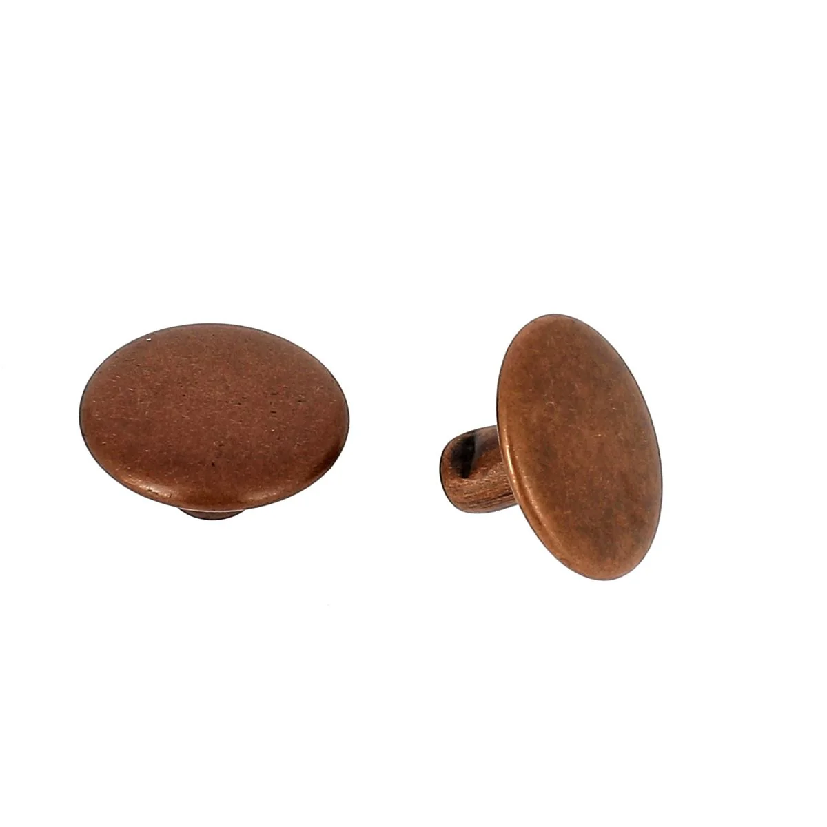 Lot de 100 gros rivets DOUBLE CALOTTE en acier (T7 COURT) - Image 5