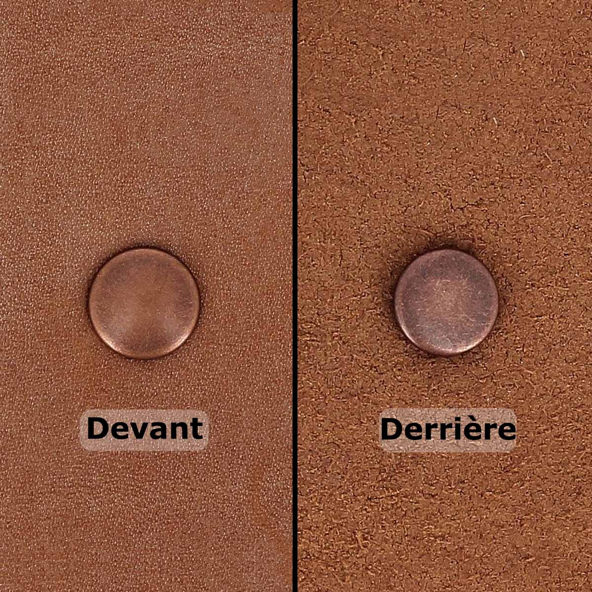 Lot de rivets moyens DOUBLE CALOTTE en laiton (T4) - Image 19