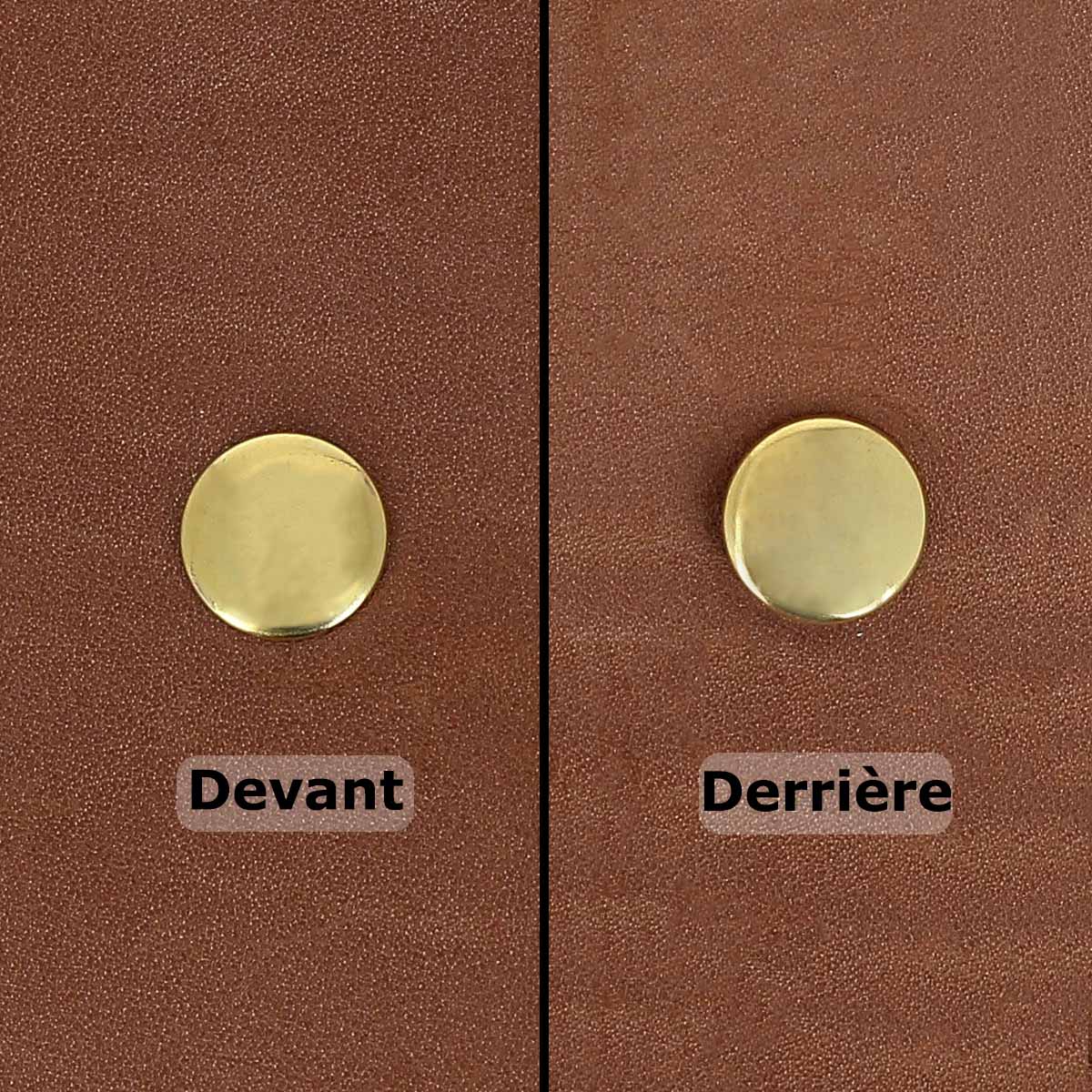 Lot de rivets moyens DOUBLE CALOTTE en laiton (T4) - Image 9