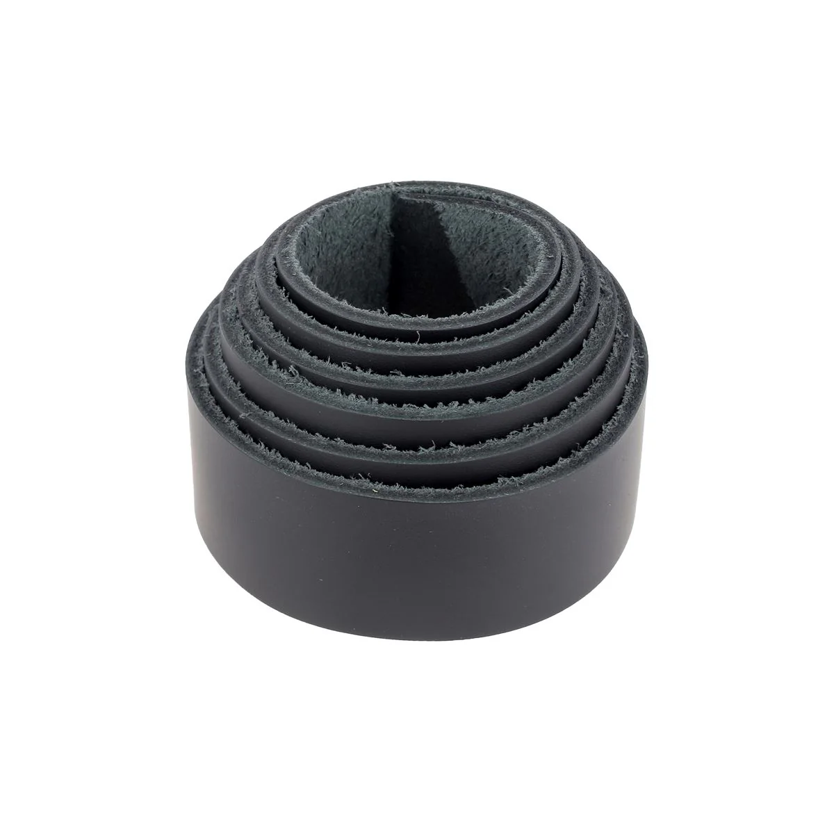 Sangle en cuir de taurillon lisse - NOIR N96 - Ép 2,8mm