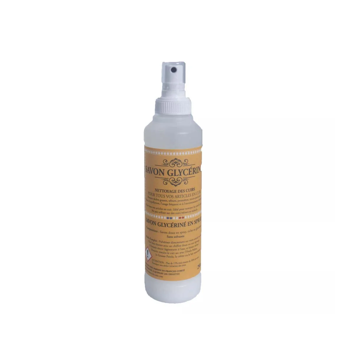 Savon glycériné en spray pour nettoyer le cuir