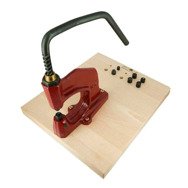 Socle en bois pour presse d'établi avec trous pour rangement des jeux de pose - Image 3