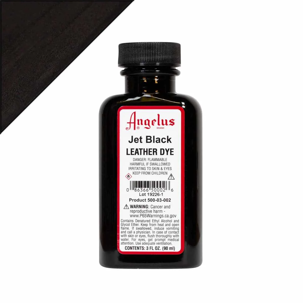 Teinture pour cuir Angelus Leather Dye 90ml - Jet Black 002