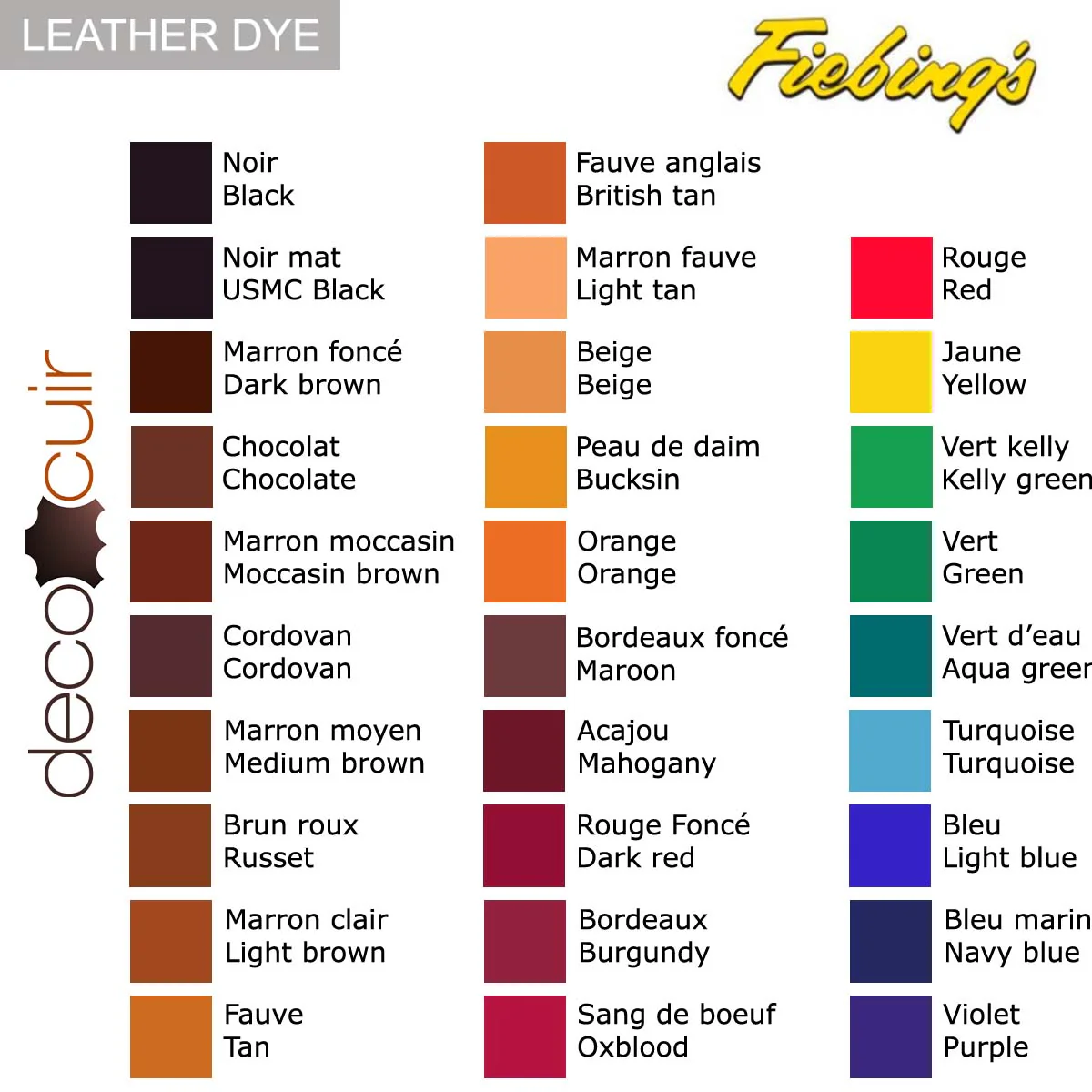 Teinture pour cuir FIEBING'S Leather dye - ACAJOU / MAHOGANY - Image 2