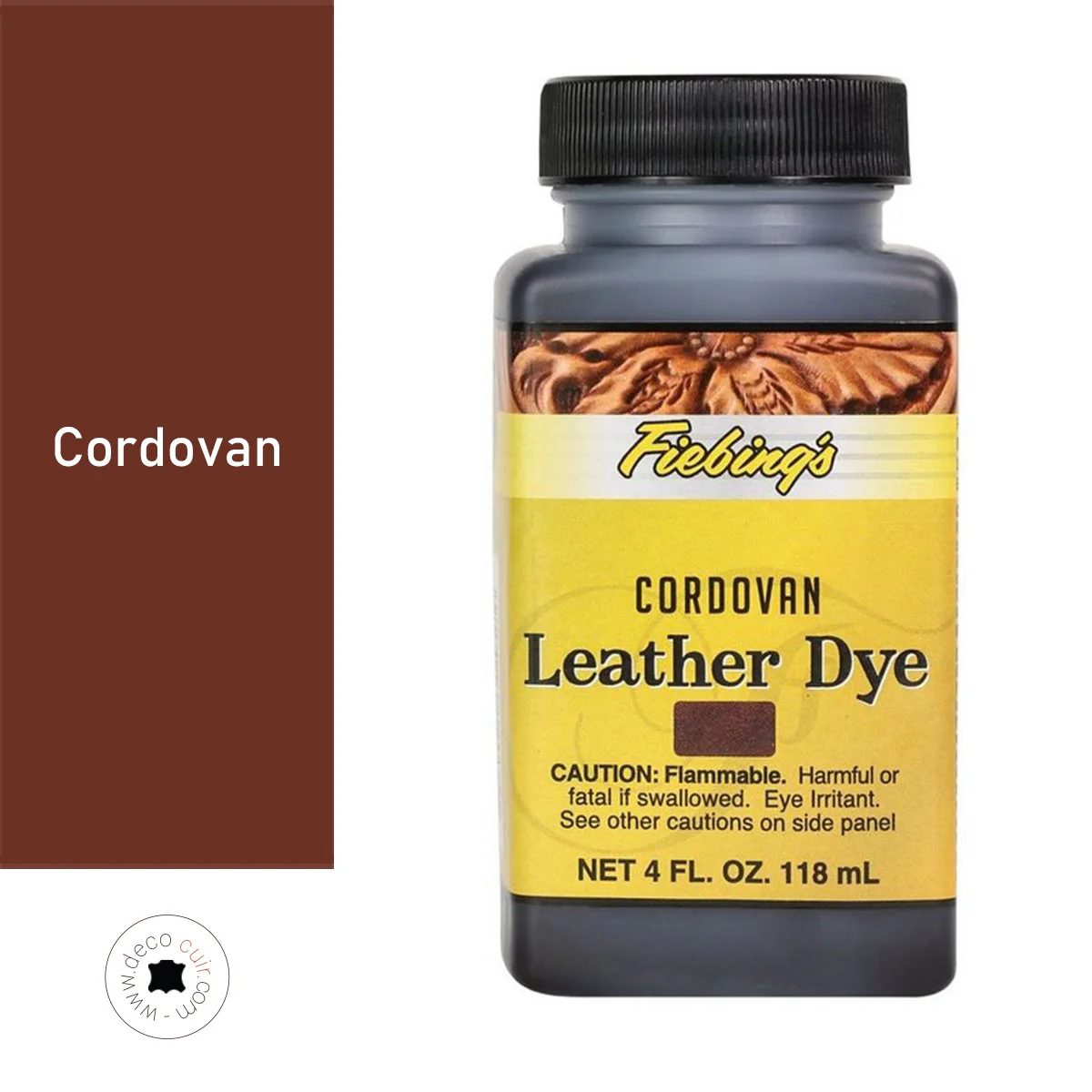 Teinture pour cuir FIEBING'S Leather dye 118ml - CORDOVAN