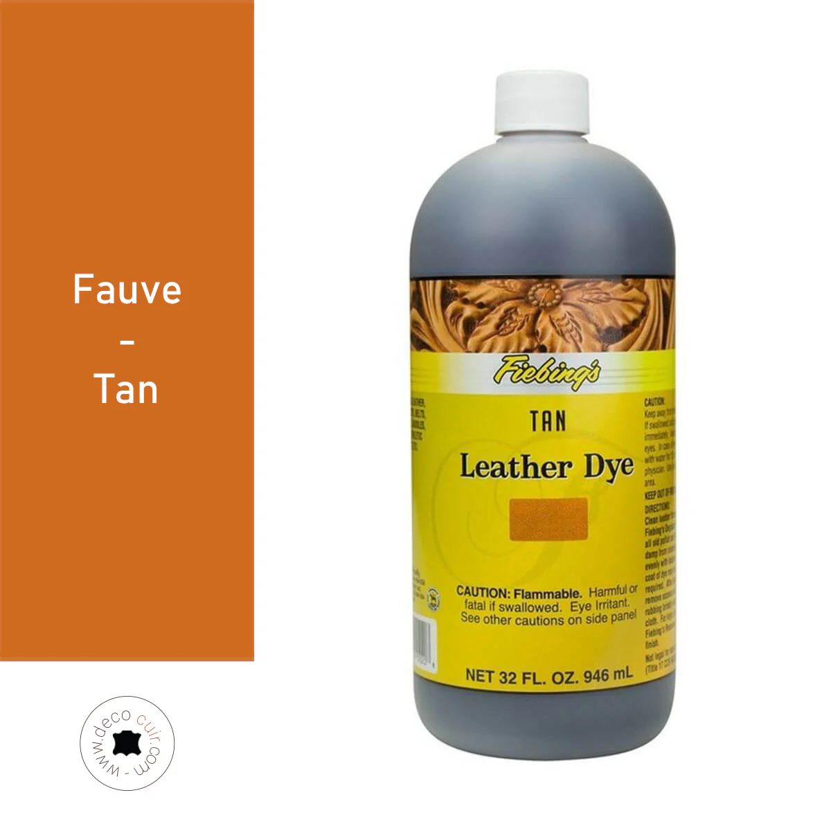 Teinture pour cuir FIEBING'S Leather dye - FAUVE / TAN - Image 3