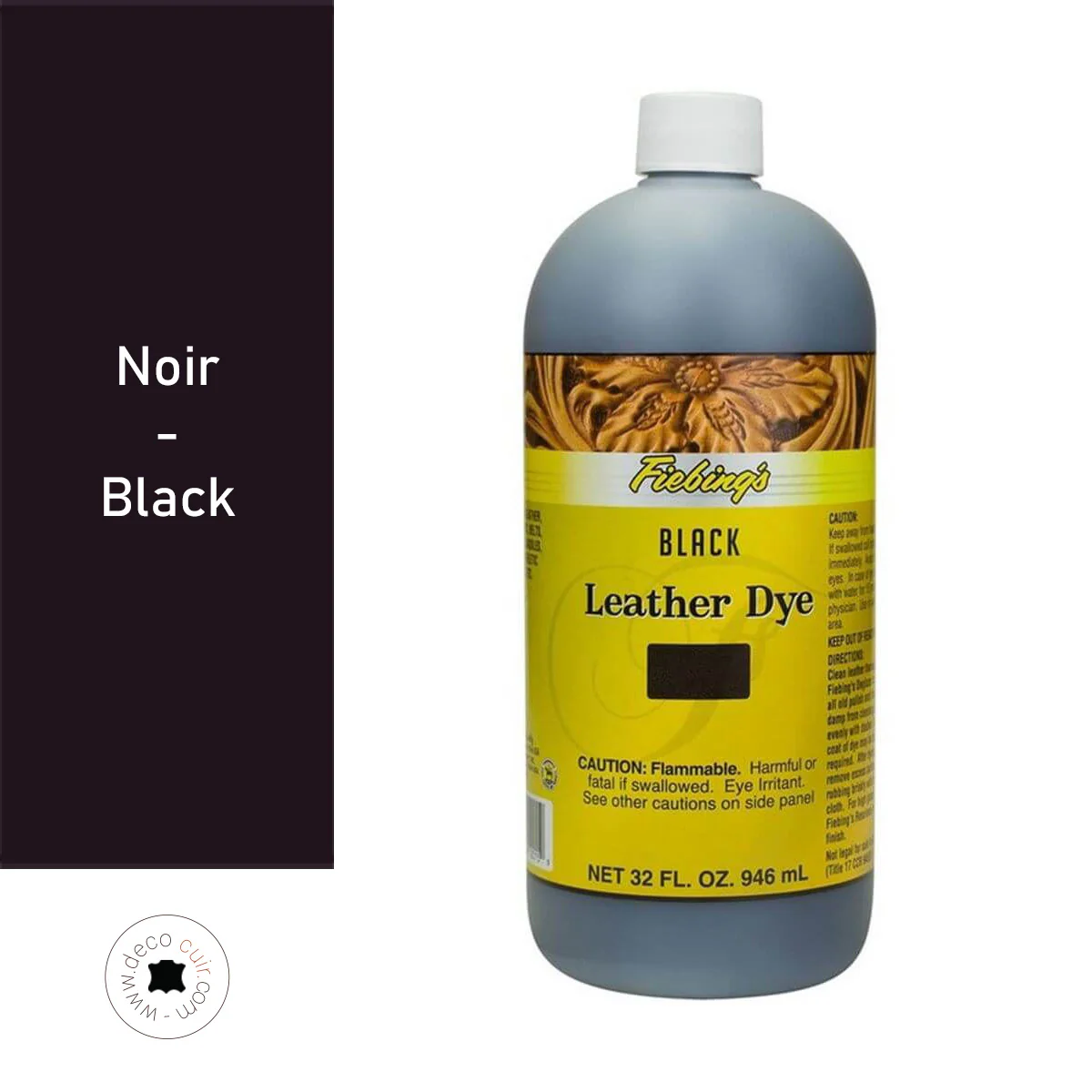 Teinture pour cuir FIEBING'S Leather dye - NOIR / BLACK - Image 3