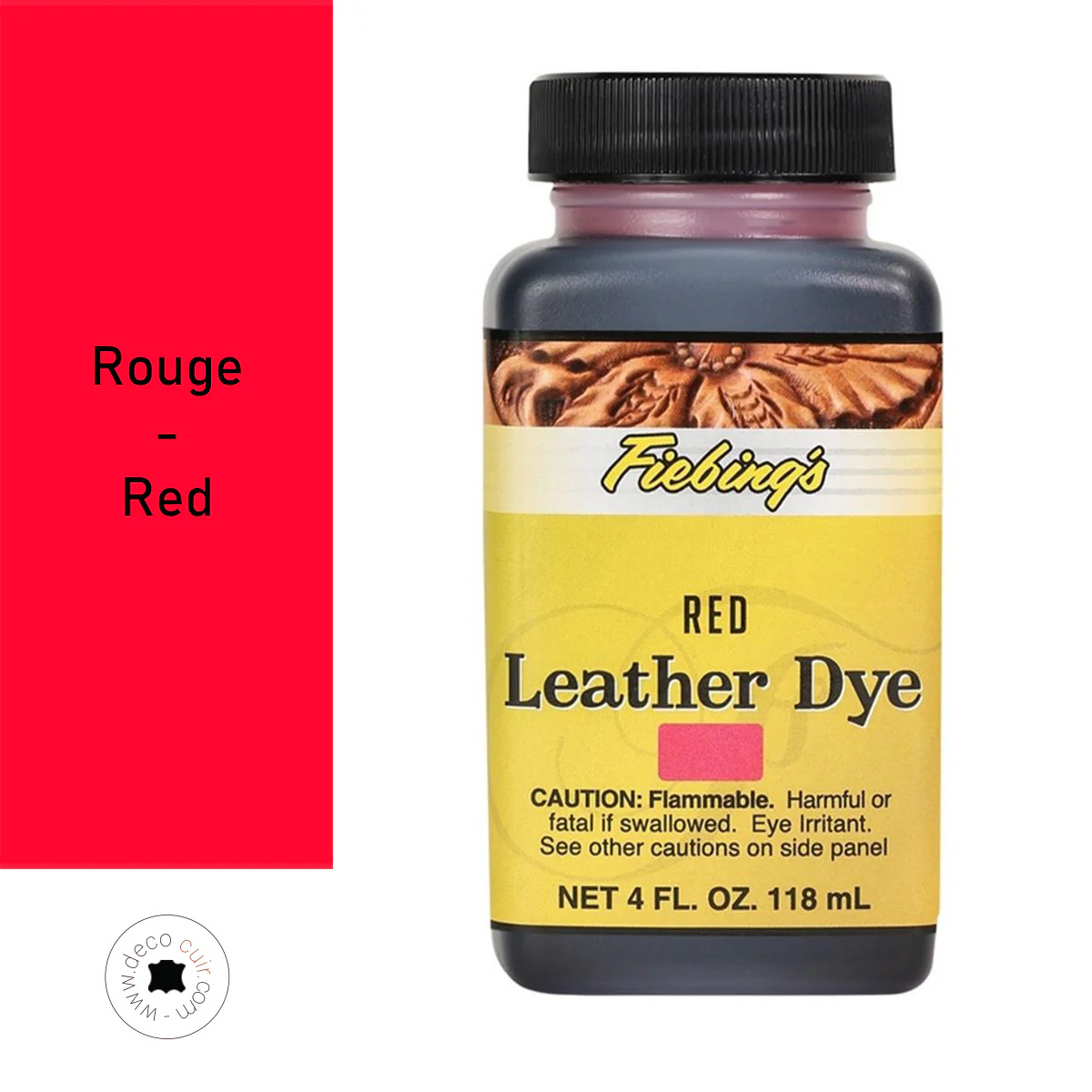 Teinture pour cuir FIEBING'S Leather dye - ROUGE / RED