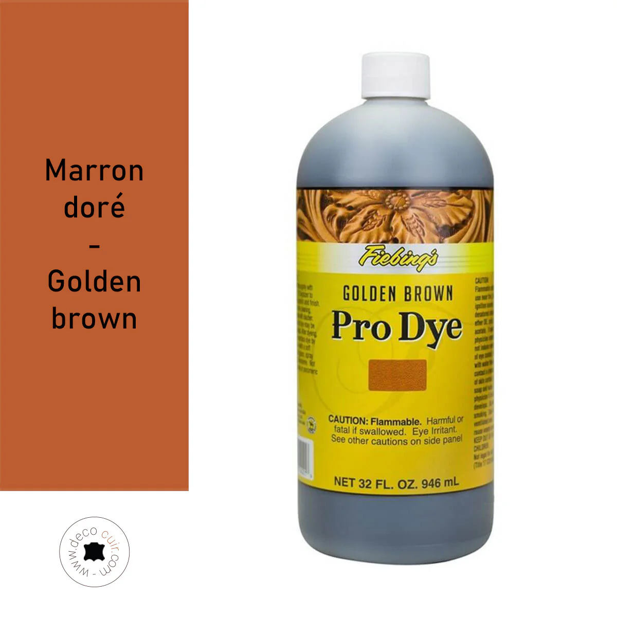 Teinture à l'huile - Fiebing's Pro Dye - MARRON DORÉ / GOLDEN BROWN - Image 2