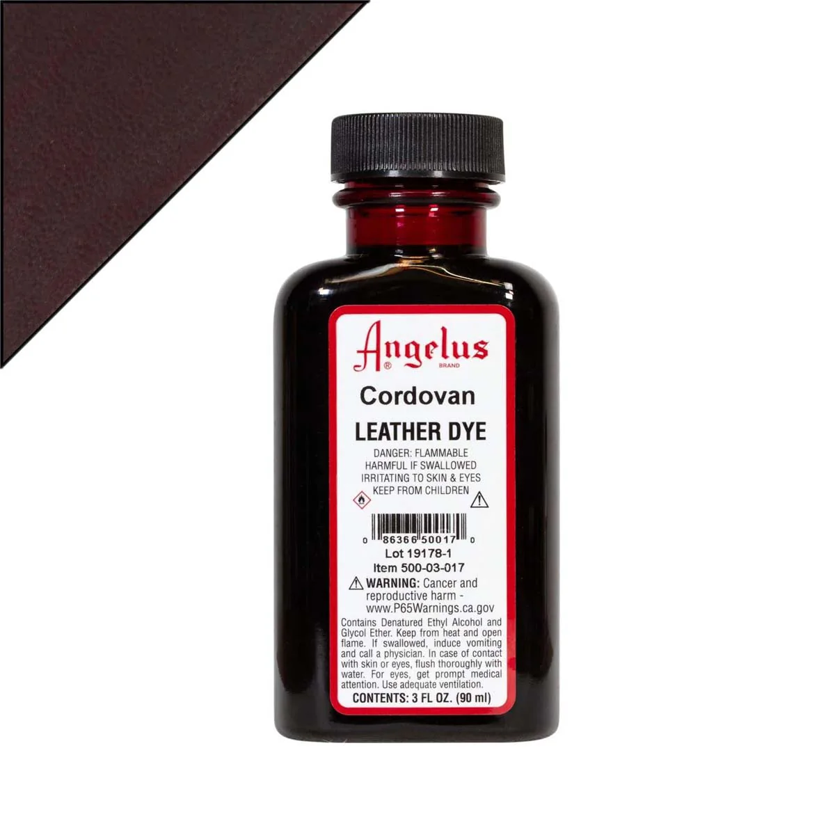 Teinture pour cuir Angelus Leather Dye 90ml - Cordovan 017