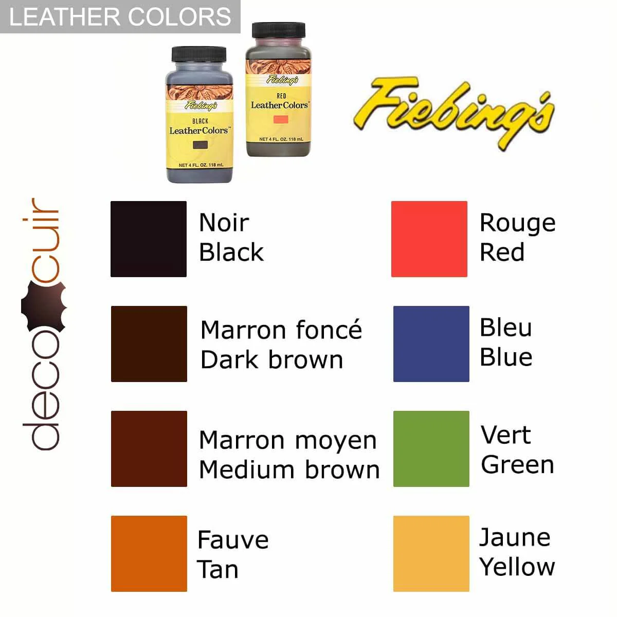 Teinture pour cuir - Fiebing's Leather Colors 118ml - NOIR / BLACK - Image 2