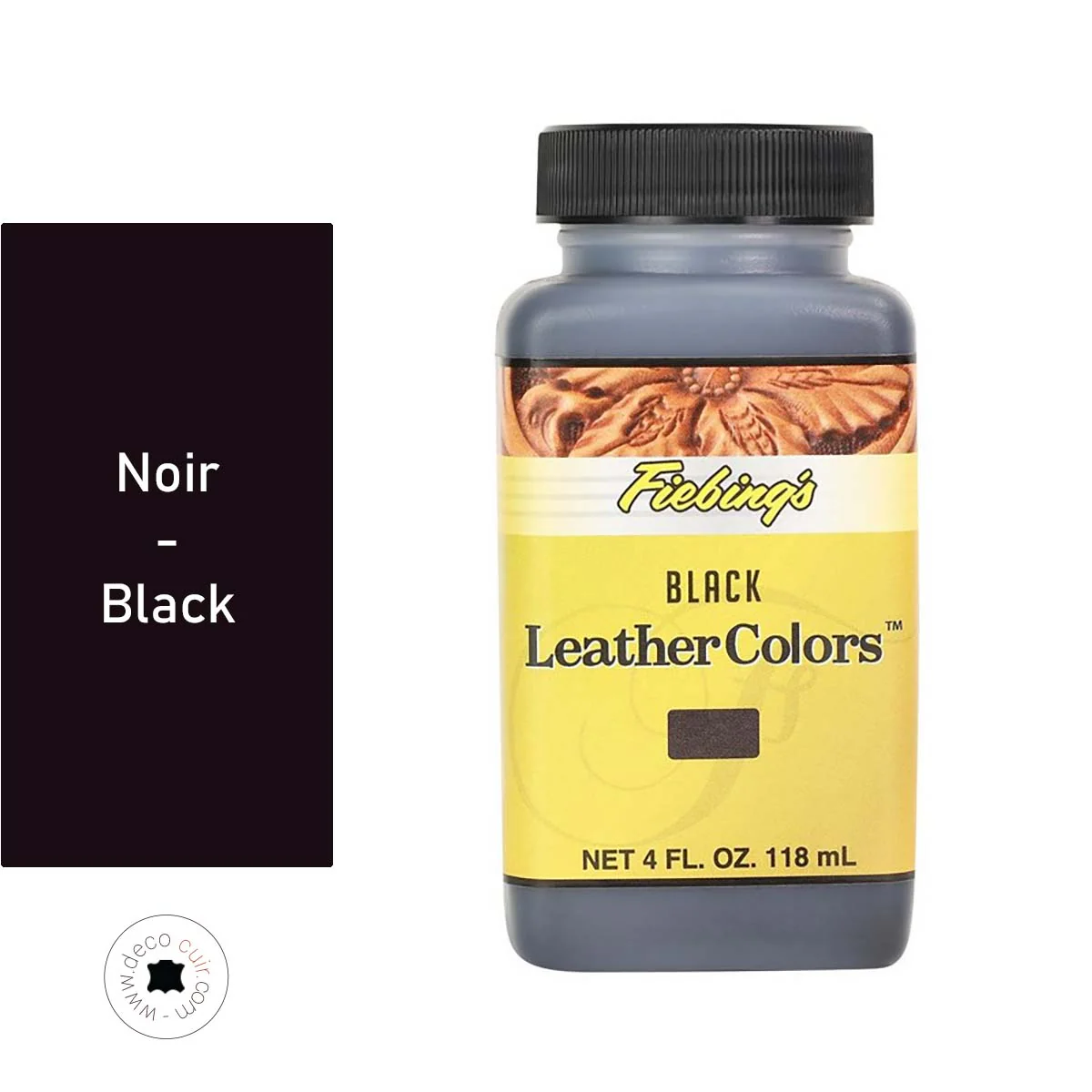 Teinture pour cuir - Fiebing's Leather Colors 118ml - NOIR / BLACK