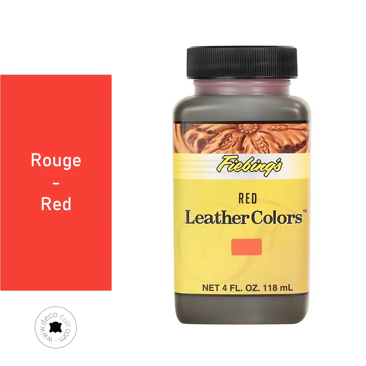 Teinture pour cuir - Fiebing's Leather Colors 118ml - ROUGE / RED