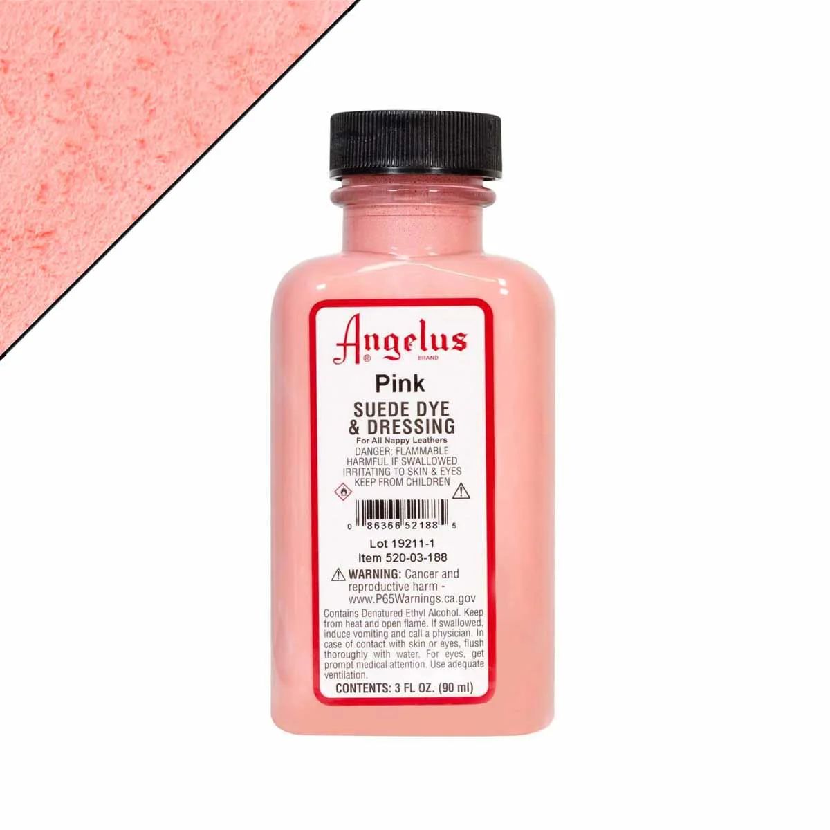 Teinture pour cuir velours Angelus Suede Dye 90ml - Pink 188