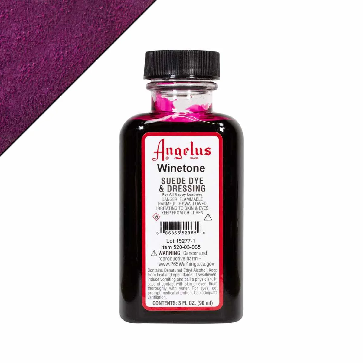 Teinture pour cuir velours Angelus Suede Dye 90ml - Winetone 065