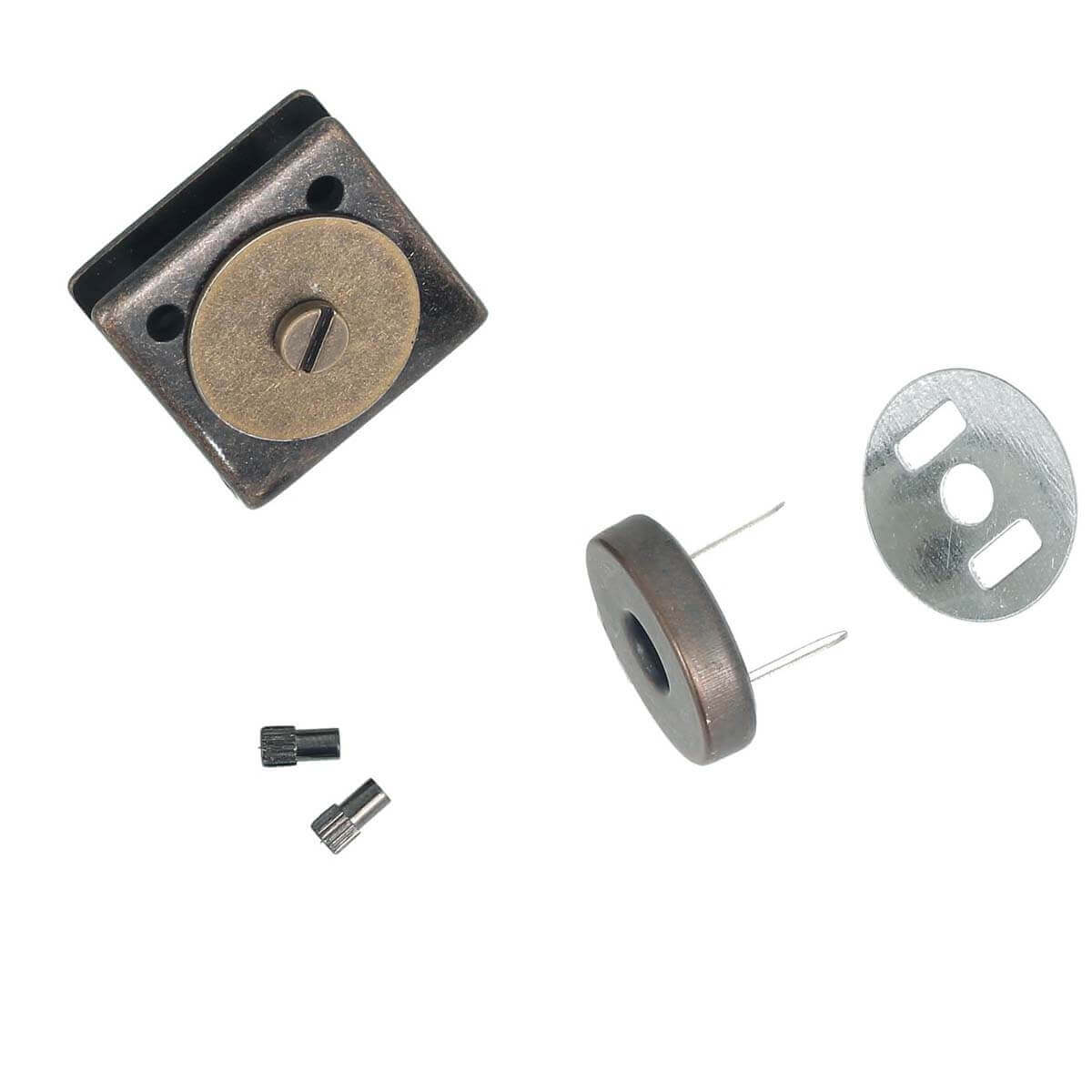 Fermoir sac carré magnétique 23x23 mm - Image 6